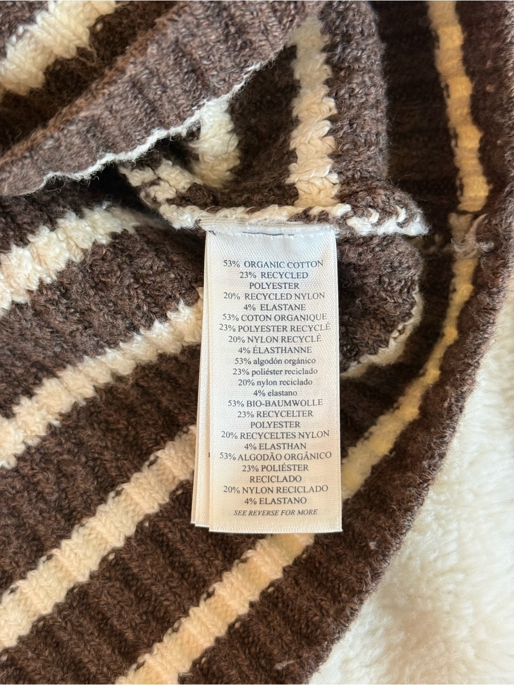 Faherty Jackson Quarter Zip in Mocha Stripe - Picture 4 of 4